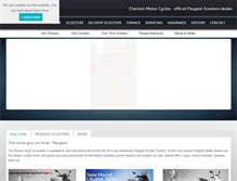 Tablet Screenshot of cheriton-motorcycles.peugeotscooters.co.uk