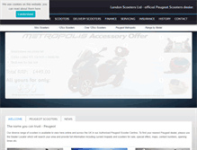 Tablet Screenshot of london-scooters.peugeotscooters.co.uk