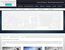 Tablet Screenshot of dimons-of-gosport.peugeotscooters.co.uk